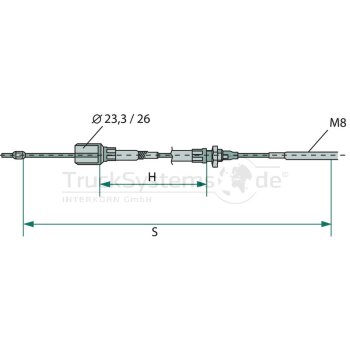 AL-KO Bowdenzug Bremsseil 530/740 Nippel-Gewinde - 299708