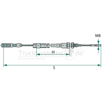 AL-KO Bremsseil Bowdenzug 1009/1265 Öse-Gewinde -...