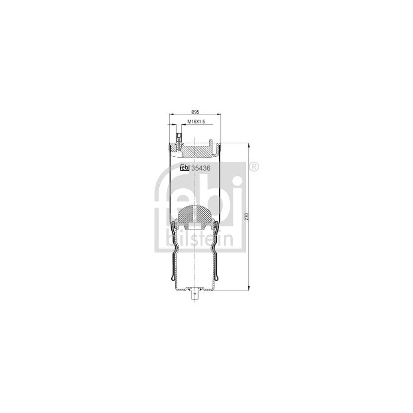 FEBI BILSTEIN Federbalg, Fahrerhauslagerung 35436 für 50 00 791 271
