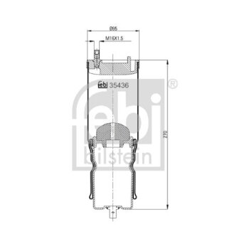 FEBI BILSTEIN Federbalg, Fahrerhauslagerung 35436...