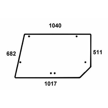 Heckscheibe - Case 144794A1 - Kabine LP Low Profile Serie...