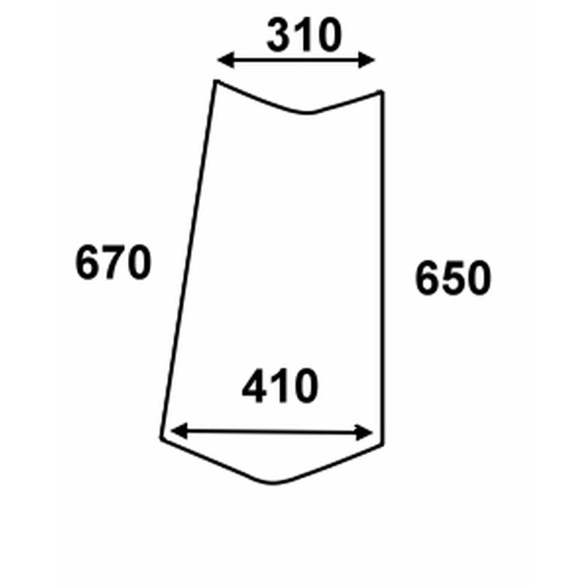 Eckscheibe hinten links - Case 3233040R2,84263821 - Kabine XLN Niedrig Serie 743XL, 745XL, 844XL, 856XL, 595XL, 695XL, 795XL
