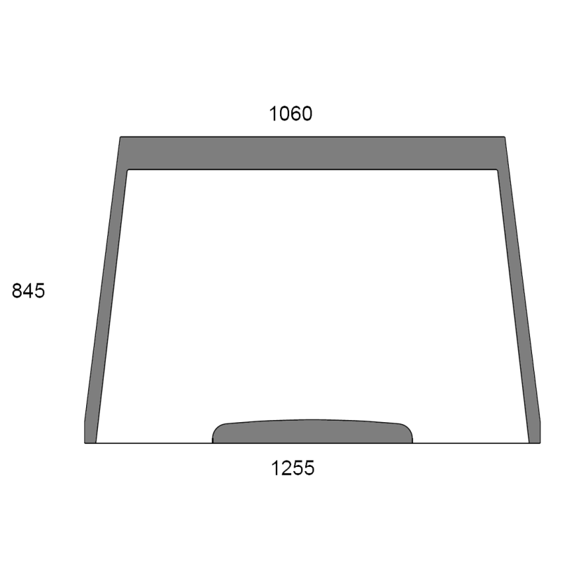 Frontscheibe - Case 248715A1 - Kabine Maxxum, Maxxum Pro Serie 5120, 5130, 5140, 5150, 5220, 5230, 5240, 5250