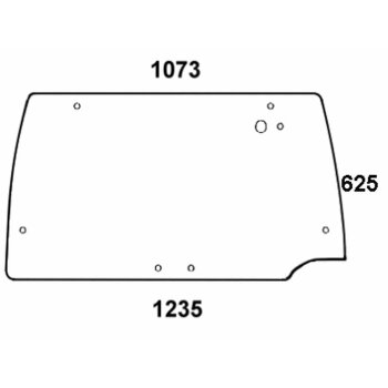 Heckscheibe - Case 248720A1 - Kabine Maxxum, Maxxum Pro...