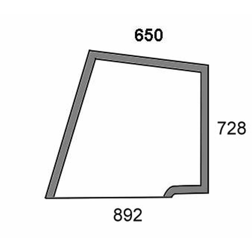 Türscheibe oben links - Case 5089550 - Kabine JX Serie JX55, JX65, JX75, JX85, JX95, JX60, JX70, JX80, JX90,JX95