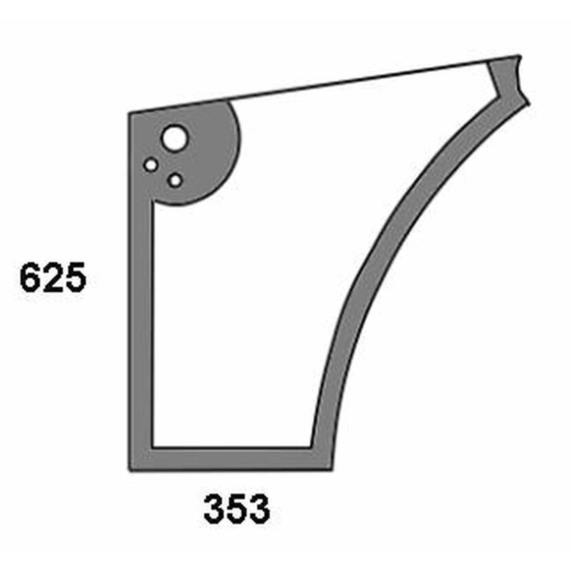 Türscheibe unten links - Case 5096593 - Kabine JX Serie JX55, JX65, JX75, JX85, JX95, JX60, JX70, JX80, JX90,JX95