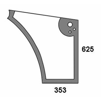 Türscheibe unten rechts - Case 5092899 - Kabine JX...