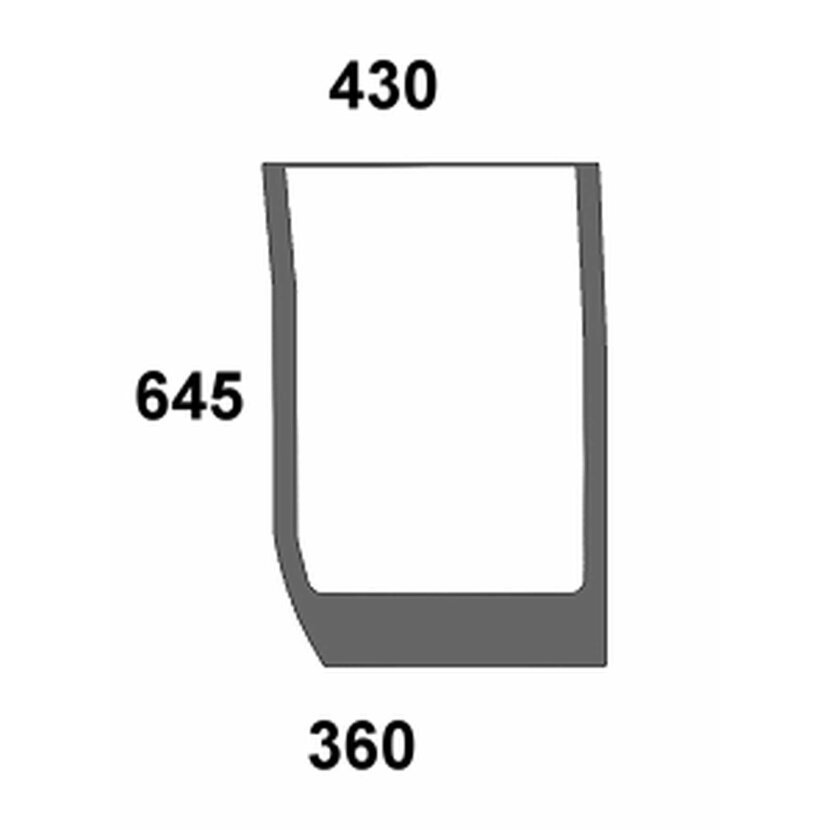 Frontscheibe unten links - Case 82030486 - Kabine MXU und MXU X-Line Serie MXU 100, 110, 115, 125, 125, 140.