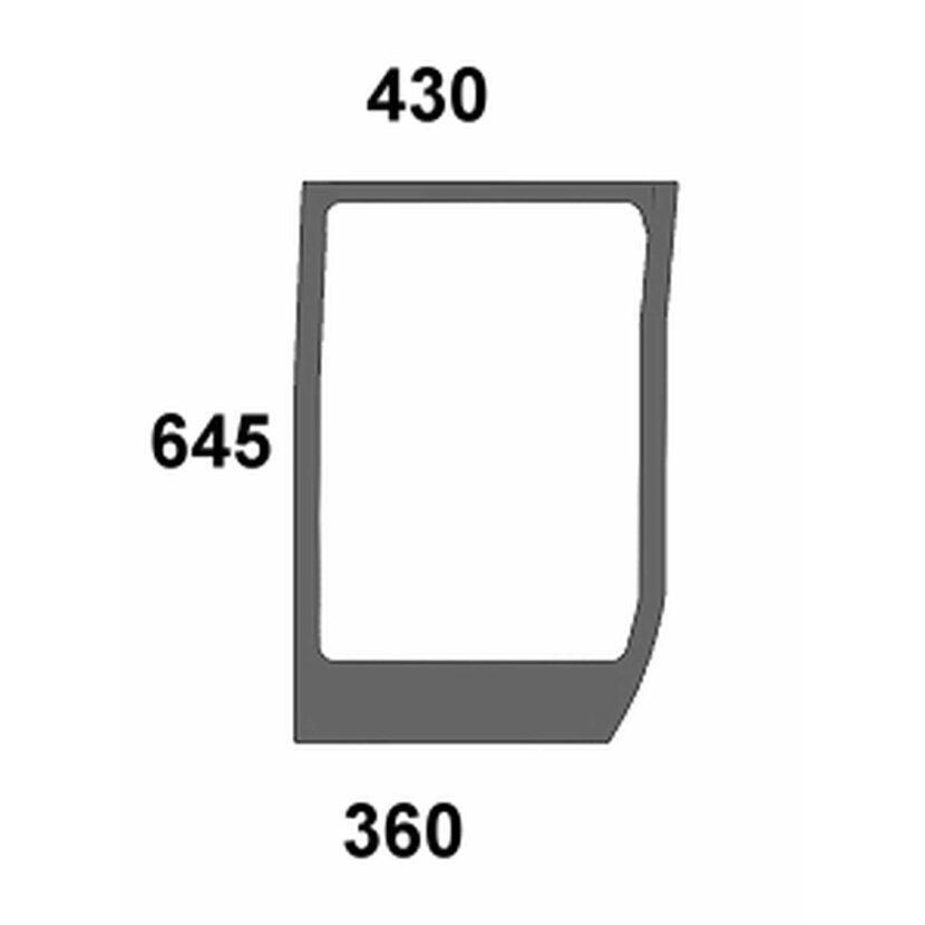 Frontscheibe unten rechts - Case 82030487 - Kabine MXU und MXU X-Line Serie MXU 100, 110, 115, 125, 125, 140.