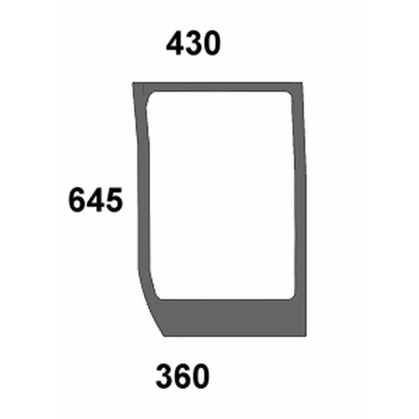 Frontscheibe unten links - Case 82030488 - Kabine Maxxum, Multicontroller und X-line Serie Maxxum 100, 110, 115, 125, 140