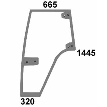 Türscheibe links - Case 1-34-621-090,1-34-621-080 -...