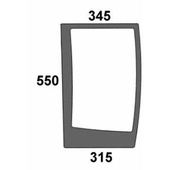 Frontscheibe unten links - Case 1-34-671-099 - Kabine CVX...