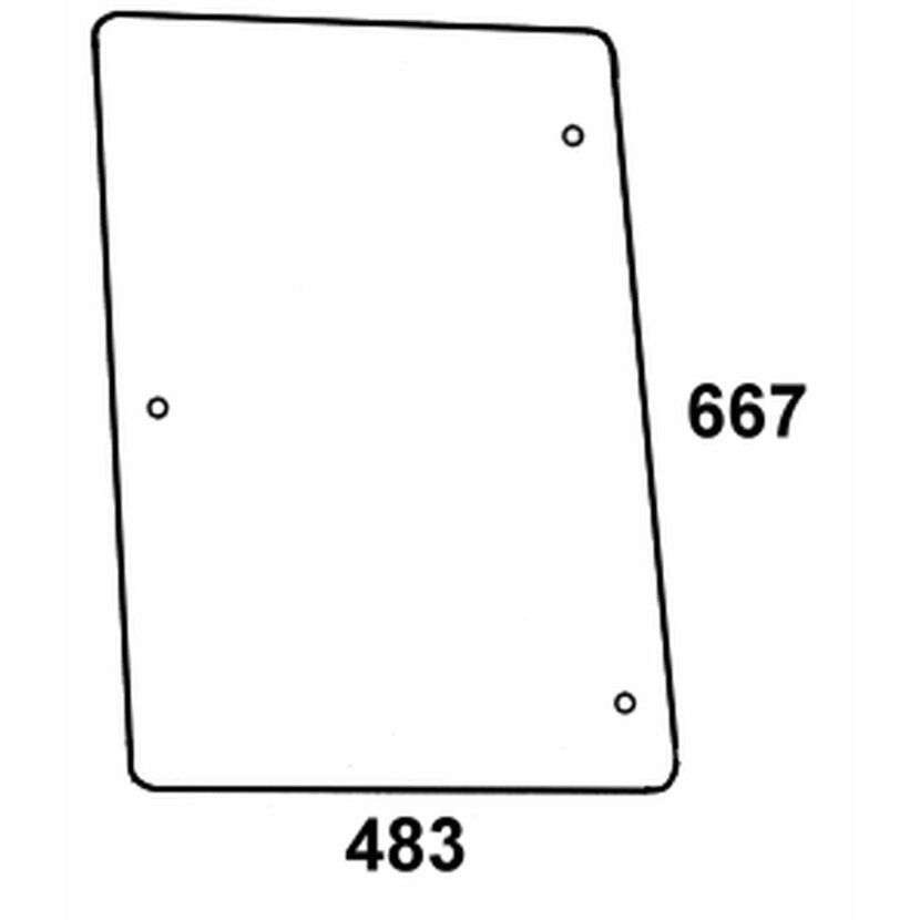 Seitenscheibe links - Case 1-34-671-084 - Kabine CVX Serie CVX 140, 150, 160, 175, 195 120, 130, 140, 150, 160, 170, 195.