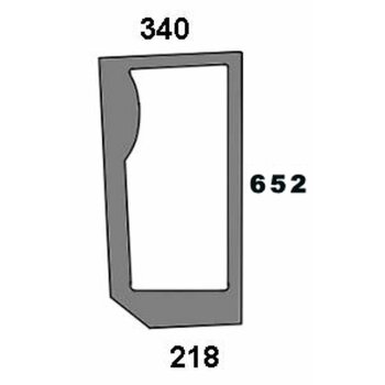 Frontscheibe unten links - Case 82001923 - Kabine MXM...