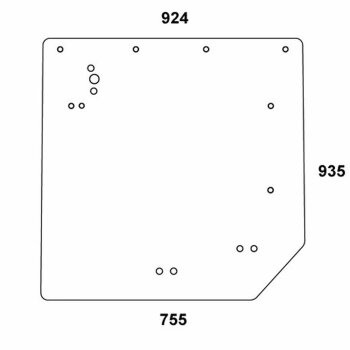 Heckscheibe - Claas 0011014930 - Kabine Axion, Arion...
