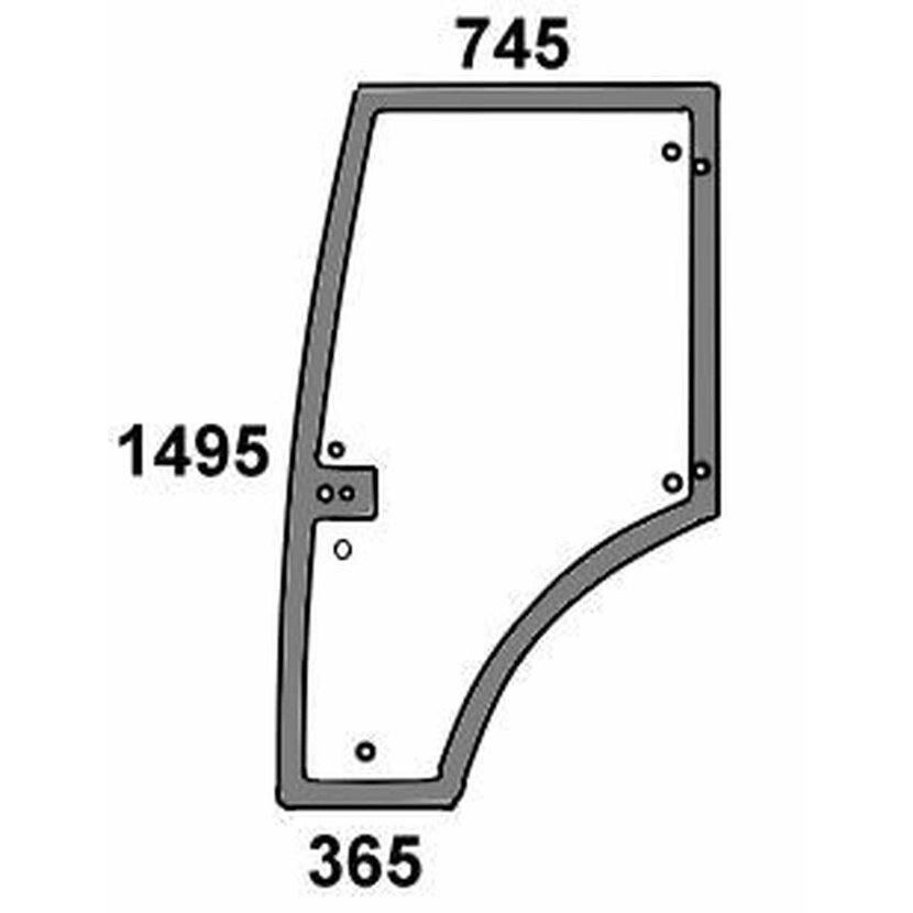 Türscheibe links - Claas 7700073324 - Kabine Arion C - Serie Serie Arion 610 C, 620 C, 630 C