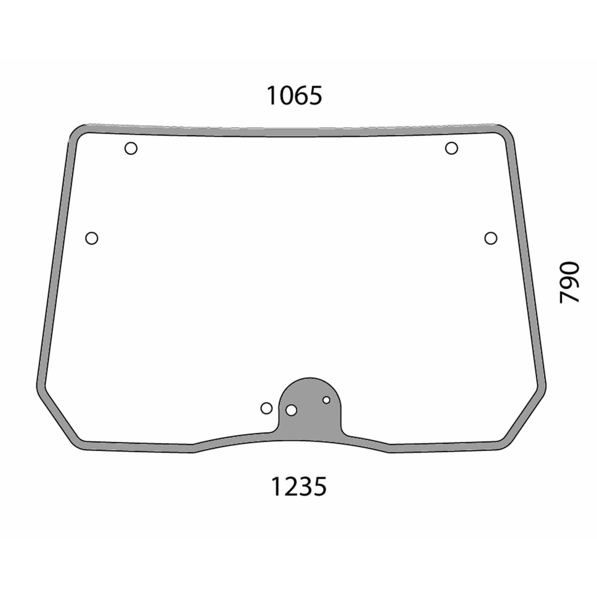 Frontscheibe B hohe Kabine - Claas Serie Atos 220 - 240