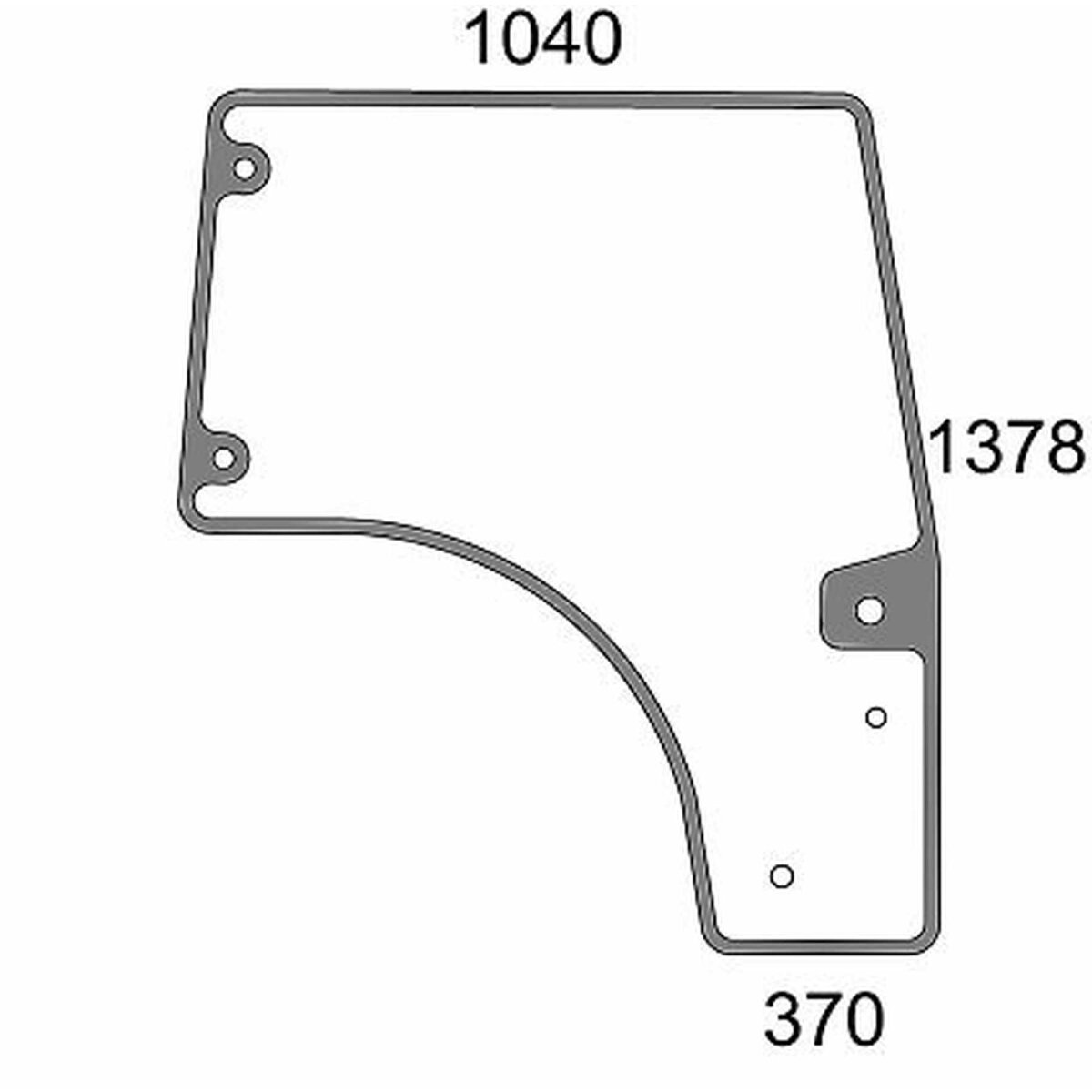 Türscheibe rechts - Claas Serie Atos 220 - 240