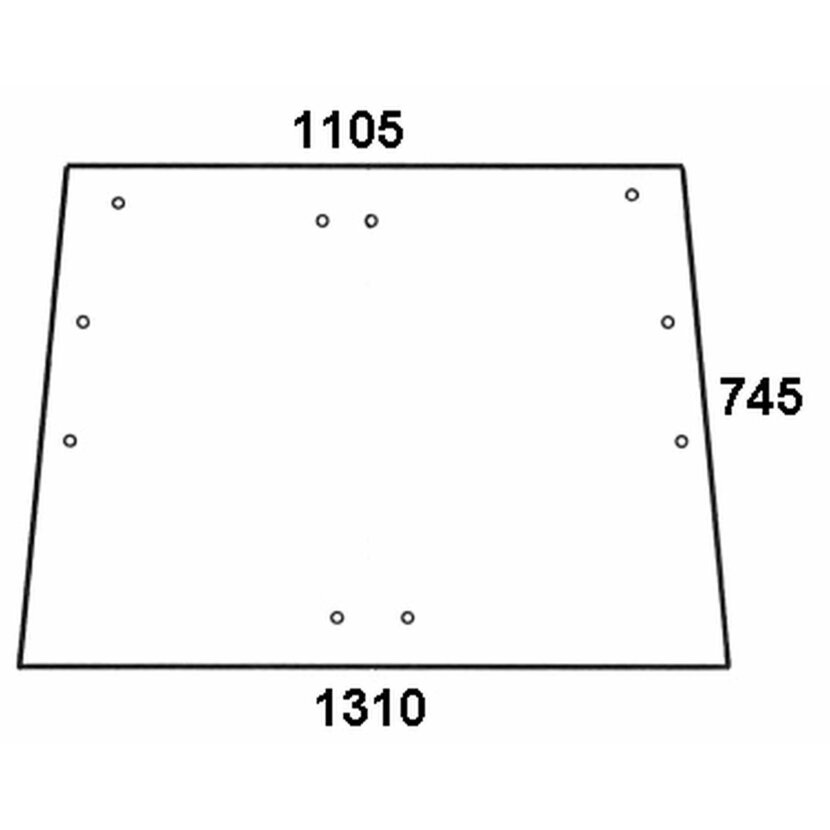 Frontscheibe - Deutz 520590 - Kabine Fritzmeier Europa III, IV Serie 3006, 4006, 4506,5006, 5206 3607, 4007, 4507, 4807,5207, 6007,6207, 6507, 6807,7007,7207,7807