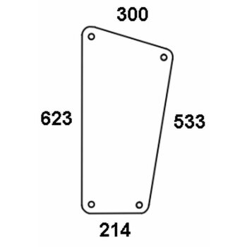 Frontscheibe unten - Deutz 04340330 - Kabine D 07 C Serie...