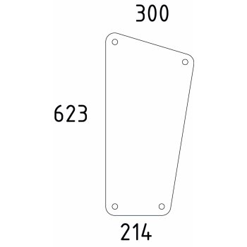 Frontscheibe unten - Deutz 04340331 - Kabine D 07 C Serie...