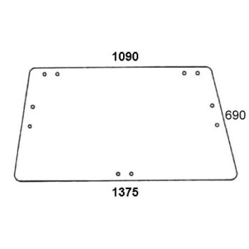 Heckscheibe - Deutz 04314333 - Kabine Alte DX - Kabine...