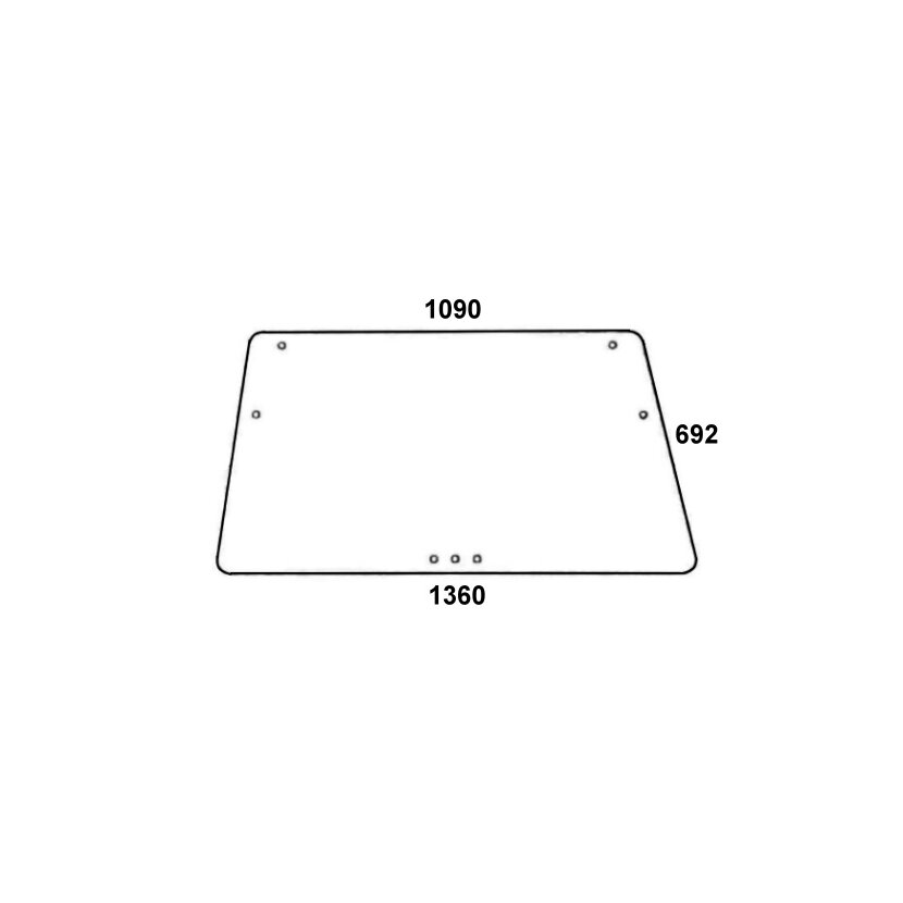 Heckscheibe - Deutz 04337959 - Kabine Neue DX - Kabine Serie DX 80, 85, DX 90, DX 110, DX 120, DX 140, DX 145, DX 160 DX 4.10, DX 4.30, DX 4.50, DX 4.70, DX 6.05, DX 6.10, DX 6.30, DX 6.50, DX 7.10, DX 8.30