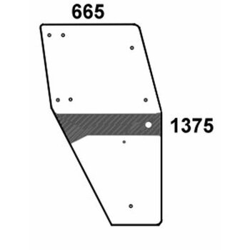 Türscheibe rechts - Deutz 04358528 - Kabine Neue DX...