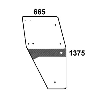 Türscheibe rechts - Deutz 04358530 - Kabine Neue DX...
