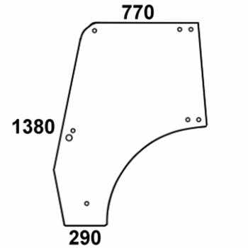 Türscheibe links / rechts - Deutz 0.010.9485.0 -...