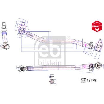 FEBI BILSTEIN Lenkstange 187781 für A956 460 02 05
