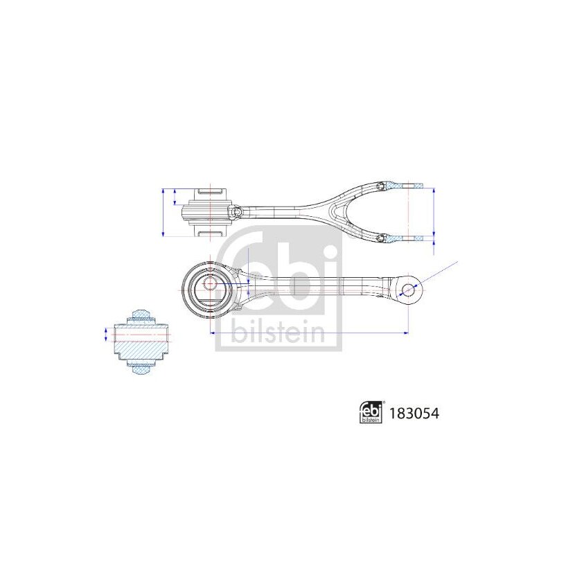 FEBI BILSTEIN Lenker, Radaufhängung 183054 für A176 350 11 00