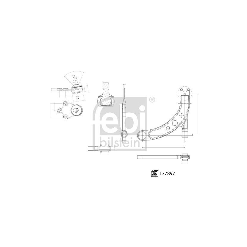 FEBI BILSTEIN Lenker, Radaufhängung 177897 für 54500-1W000