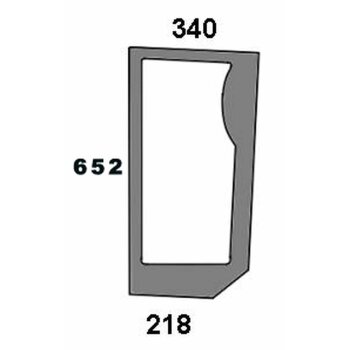 Frontscheibe unten rechts - Fiat 82001924 - Kabine M -...