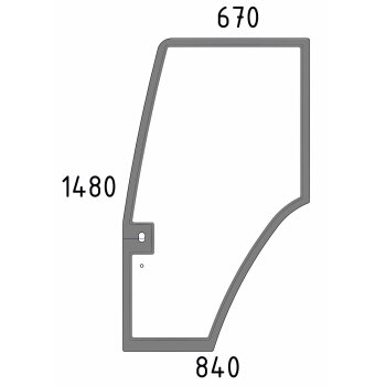 Türscheibe links - Ford 82000396 - Kabine Serie 41...