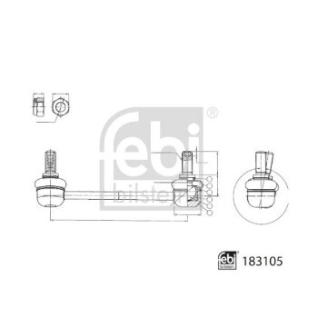 FEBI BILSTEIN Stange/Strebe, Stabilisator 183105 für...