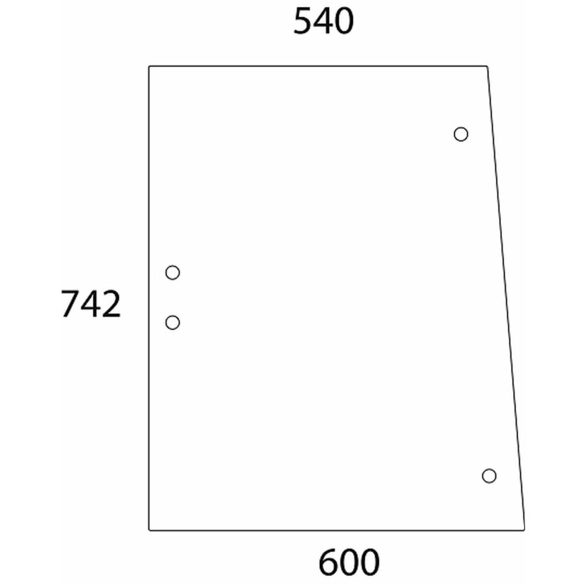 Seitenscheibe links + rechts - Hürlimann 0.9234.214.0/20 - Kabine Siac Serie H 496, 5116, 6136,6170