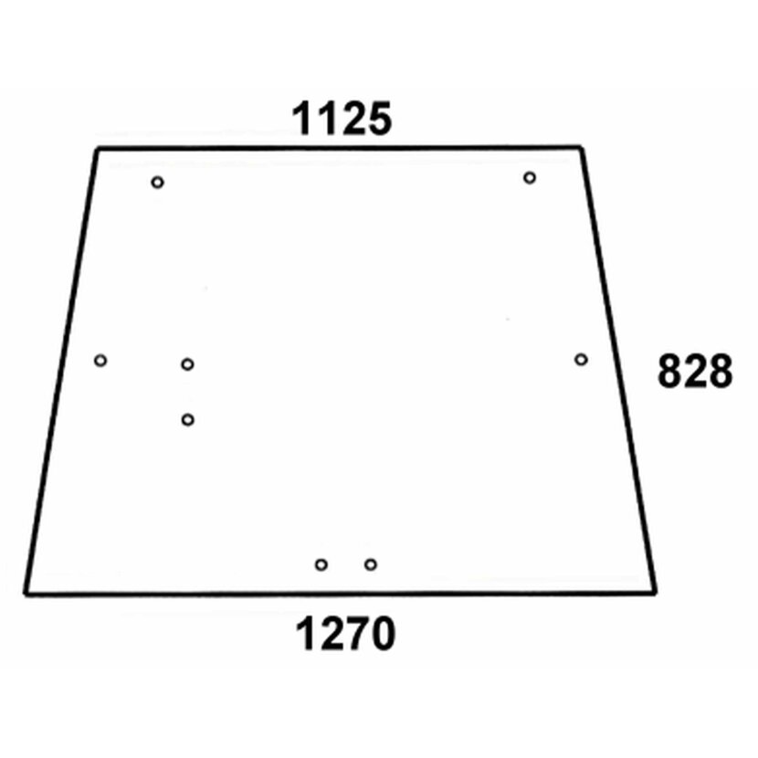 Heckscheibe - John Deere L57978; AL70847 - Kabine SG-2 ab Serien-Nr. 071269 Serie 1640, 2040, 2140, 2250, 2450, 2650, 2650N, 2850, 3040, 3140, 3150, 3350, 3640, 3640N, 3650, 4040S, 4050, 4055, 4240S, 4250, 4450, 4650, 4850