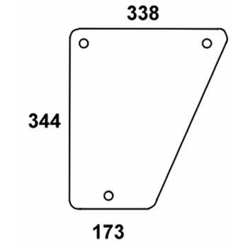 Frontscheibe unten links / rechts - John Deere L57280 -...