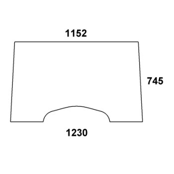 Frontscheibe - John Deere RT6005028923, RT6005028924,...