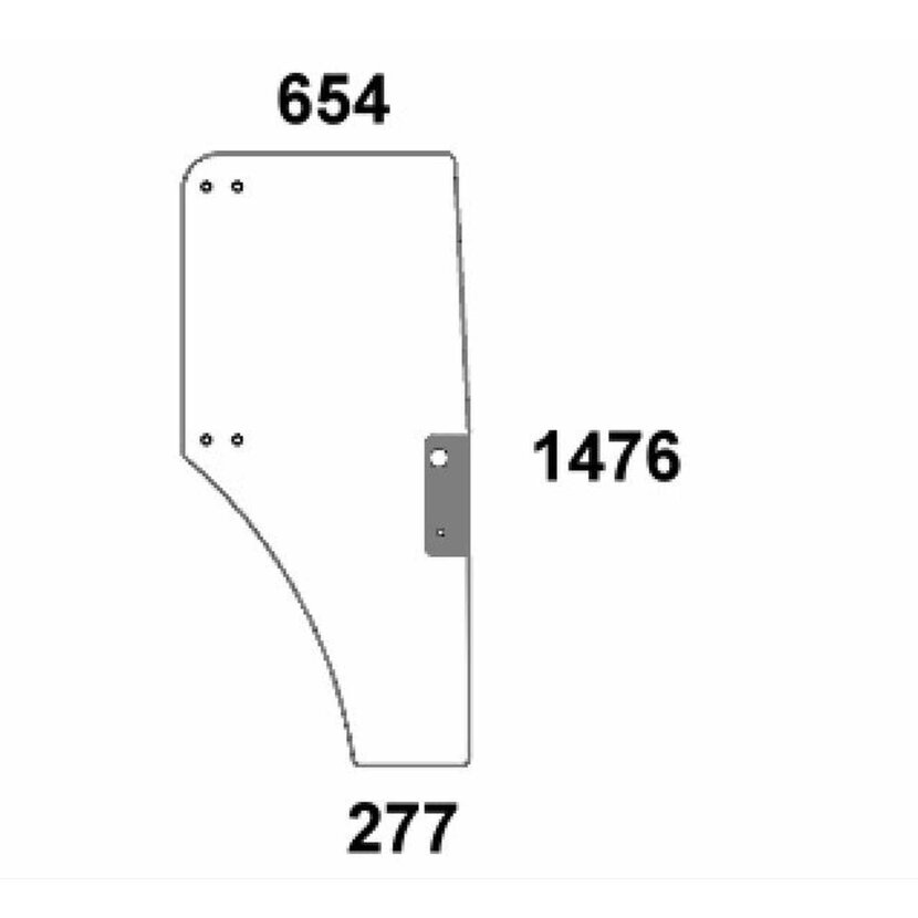 Türscheibe rechts - John Deere ER047313 - Kabine 5000, 5010 Serie 5300, 5400, 5500, 5310, 5410, 5510