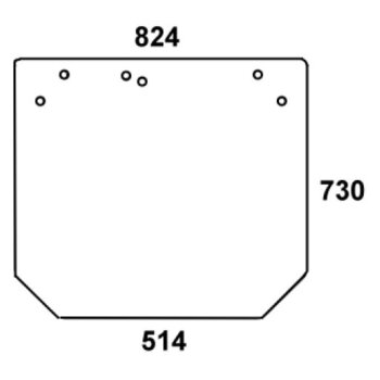 Heckscheibe - John Deere ER200669 - Kabine 5015 LX 042117...