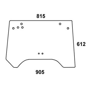 Heckscheibe - John Deere ER047753 - Kabine Lochmann (LX...