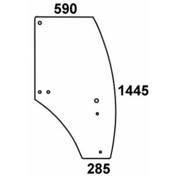 Türscheibe rechts - John Deere R198625,SU27313 -...