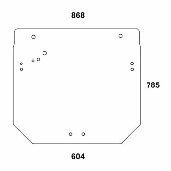 Heckscheibe - John Deere R261272;SU34370 - Kabine 5020...