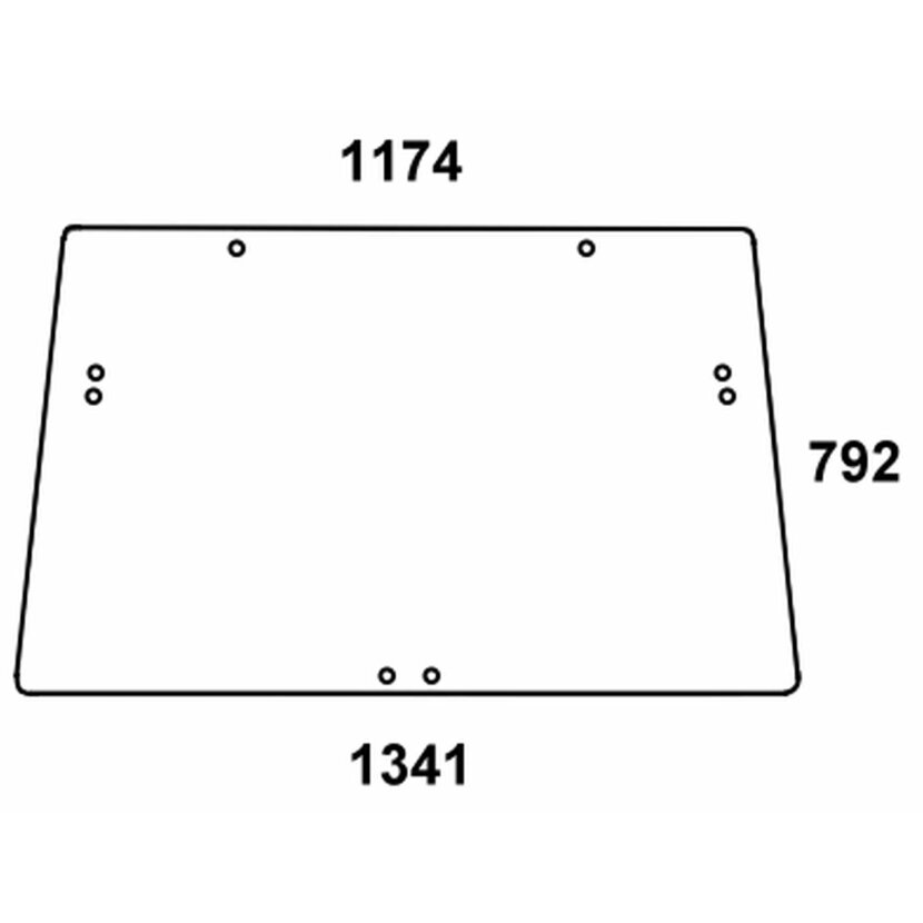 Frontscheibe - John Deere L78726,L212277 - Kabine 6000 und SE, 6010 und SE Serie 6100, 6200, 6300, 6400, 6506, 6600, 6800, 6900. 6010, 6110, 6210, 6310, 6410, 6510, 6610, 6810, 6910