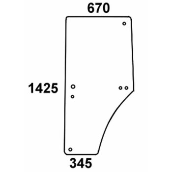 Türscheibe links - John Deere L169102, L213354 -...