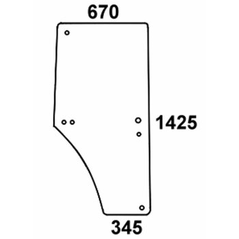Türscheibe rechts - John Deere L169103, L213355,...