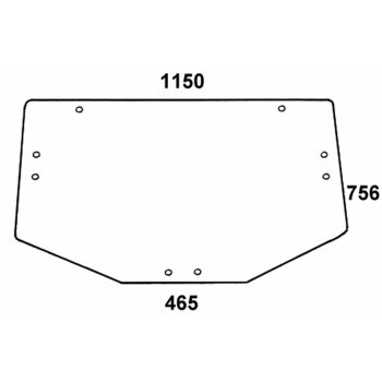 Heckscheibe - John Deere L171335, L202528,L78727, L213351...