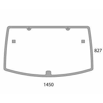 Heckscheibe - John Deere AL212195, AL209501 Serie 6105R,...